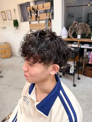 ショート パーマ メンズ 似合わせ×店長 🍊Raimu🍊のヘアスタイル