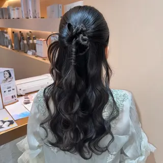 ロング ヘアアレンジ ✨カチモリ✨レイヤー 韓国ヘア🇰🇷ゆいのヘアスタイル