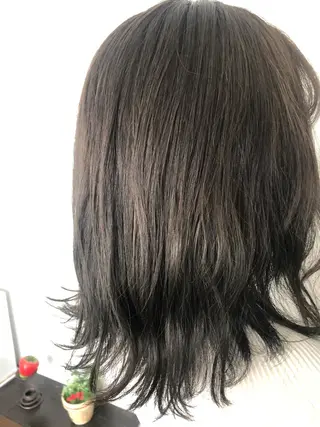 ミディアム カラー 竹下 了史のヘアスタイル