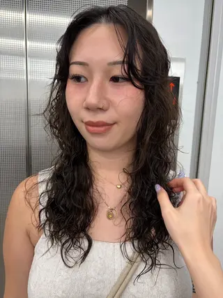 セミロング パーマ Nico☺︎🎀YU レイヤー/カットのヘアスタイル