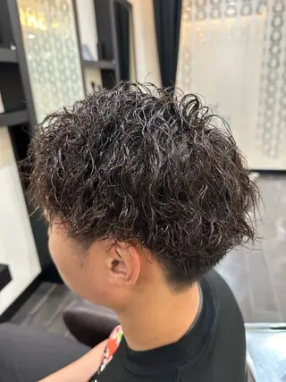 パーマ メンズ ナチュラルヘア 神田一瑳のヘアスタイル