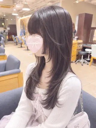 ロング カラー ヘアアレンジ 韓国レイヤー/ 💎Tomoya💎のヘアスタイル