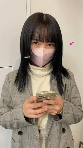 ミディアム 立野 莉央のヘアスタイル