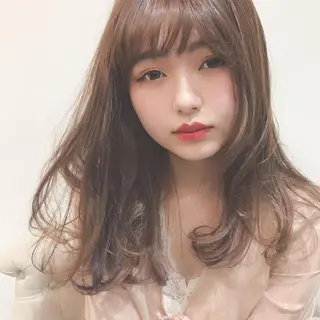 セミロング カラー 髪質改善/縮毛矯正 🎀小林 唯 🎀のヘアスタイル
