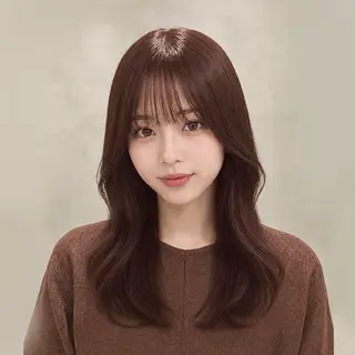 セミロング カラー 🤍艶モテカラー♡ ブラウン🤍Rimiのヘアスタイル