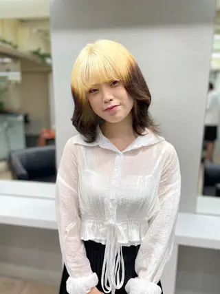 カラー yasuハイトーン/ デザインカラーのヘアスタイル