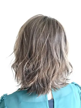 ミディアム カラー レイヤー/大人メンズ パーマ🌀 平島拓也のヘアスタイル