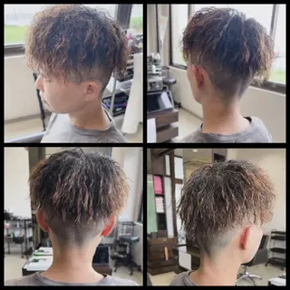 ショート カラー パーマ 中島 剛のヘアスタイル