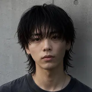 ミディアム パーマ メンズ メンズカット特化🐺 メンズウルフ/置塩祥のヘアスタイル