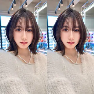 ミディアム カラー ✨髪質改善特化✨副 店長椎葉信乃介のヘアスタイル
