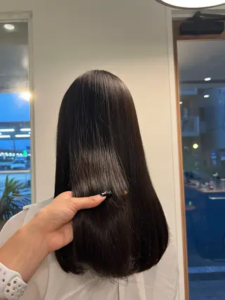 ロング カラー ワタナベ モカ🦢ダブルカラーのヘアスタイル