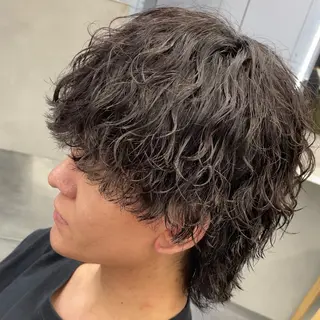 ミディアム パーマ ヘアアレンジ メンズ fifth 石川 凪のヘアスタイル