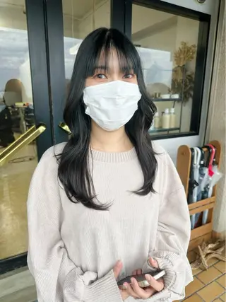 ロング 藤本 静香のヘアスタイル