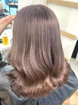 ミディアム 💛NOZOMI💛 ハイトーンカラーのヘアスタイル