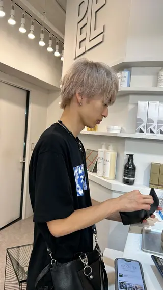 ショート カラー メンズ 💍モテる艶髪 透明感カラー💖のヘアスタイル