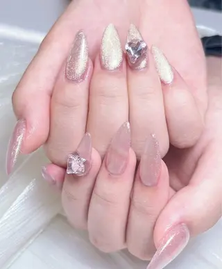 ネイル candy nail 韓国風ワンホンネイルのネイルデザイン