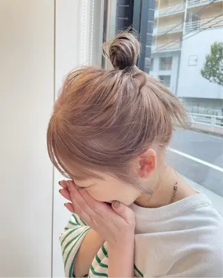カラー hana🍑 ブリーチなしピンクのヘアスタイル