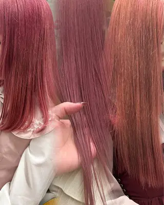 ミディアム カラー Acchon/心斎橋 💚ダブルカラーのヘアスタイル