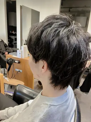 ショート メンズパーマ shell 宮下のヘアスタイル
