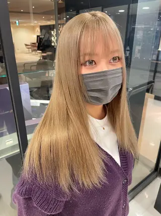 ロング 松田 アカリのヘアスタイル