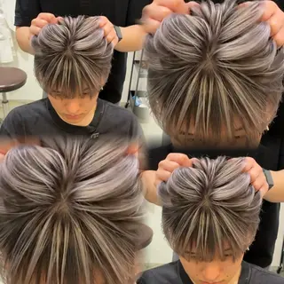 メンズ バレイヤージュ特化 三宅陸斗のヘアスタイル