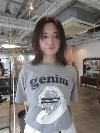 ミディアム カラー yu maのヘアスタイル
