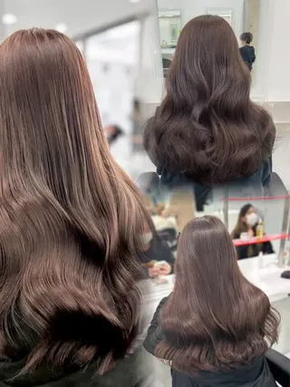 ロング カラー 暖色✖️韓国ヘア 🥀SAHO🥀のヘアスタイル