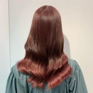 セミロング パーマ ヘアアレンジ 💕上野美容師☁ ブリーチ💖サワのヘアスタイル