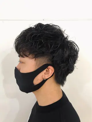 ミディアム パーマ メンズ 🤍中野 レオ🤍のヘアスタイル