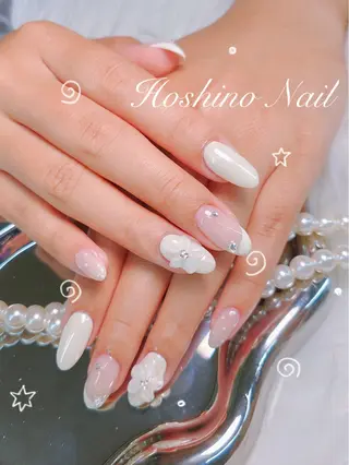 ネイル HOSHINO NAIL_長さだしのネイルデザイン