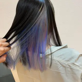 セミロング カラー 井手 孔介のヘアスタイル