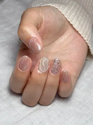 ネイル 爪育ショートネイル MOMOKAのネイルデザイン