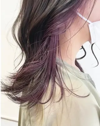 セミロング カラー 空きあり💛 miho 大国町のヘアスタイル