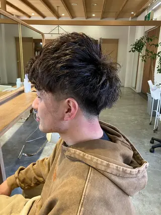 ショート メンズ 佐藤 悠生 メンズパーマ.カットのヘアスタイル
