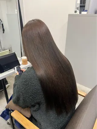 ロング パーマ 🍒モテ暖色カラー × うる艶✧ ゆなのヘアスタイル