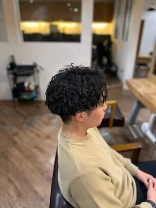 パーマ メンズ 河田 日和のヘアスタイル