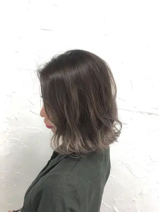 ミディアム ヘアアレンジ 脱!黒髪 ダブルカラー【上野】のヘアスタイル