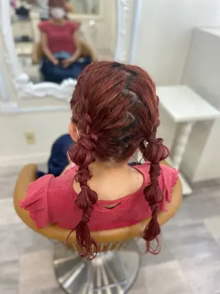 ロング ヘアアレンジ ワタナベ リリコのヘアスタイル