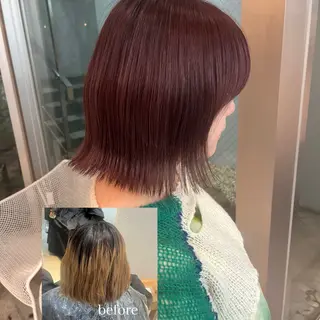 カラー riri🎀 透けカラー/ブリーチのヘアスタイル