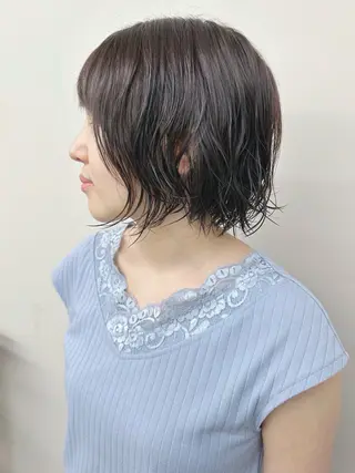 ショート ボブ/ゆるふわ ボブパーマ/とういのヘアスタイル