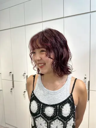 ショート パーマ 骨格補正ショート/ パーマ🌸さくらのヘアスタイル