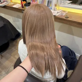 セミロング 🎀ハイトーン/ 艶カラー/夕月🎀のヘアスタイル