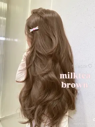 ロング カラー ヘアアレンジ 透明感カラー🎀艶髪 Anju/渋谷🎀のヘアスタイル