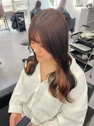 ロング カラー ヘアアレンジ メンズ Cielro/ダブル カラー/西田咲希のヘアスタイル
