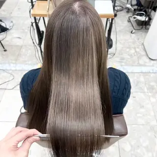 ロング カラー 縮毛矯正/ワンカラー モデル募集🫧田村のヘアスタイル