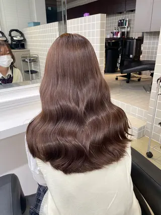 セミロング 🤍透明感カラー/ 韓国レイヤー🤍のヘアスタイル