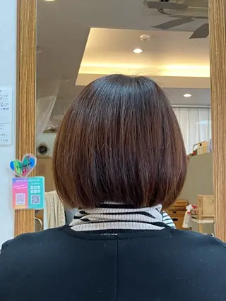 ショート 高畑駅×縮毛矯正 縮毛矯正×湯浅貴子のヘアスタイル