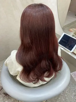 ロング カラー 新宿/韓国ヘア 中明度カラー/かやのヘアスタイル
