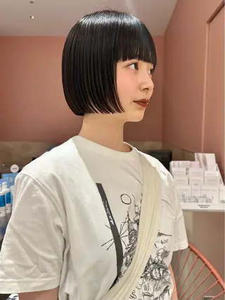 ショート 👔ボブ﹨髪質改善 ストレート🩳ももかのヘアスタイル