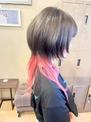 セミロング カラー ヘアアレンジ S.BLOOM 川崎 翔哉のヘアスタイル